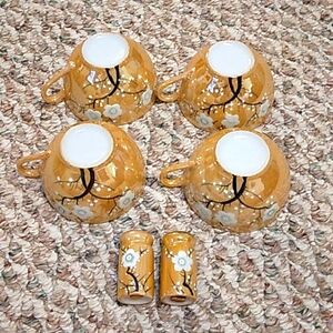 Vintage Japanese lusterwear tea cup set SALT SHAKERS SOLD S&P SHAKERS GONE